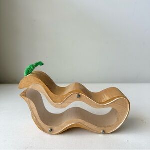 Vintage Wooden and Acrylic Caterpillar Piggy Bank
